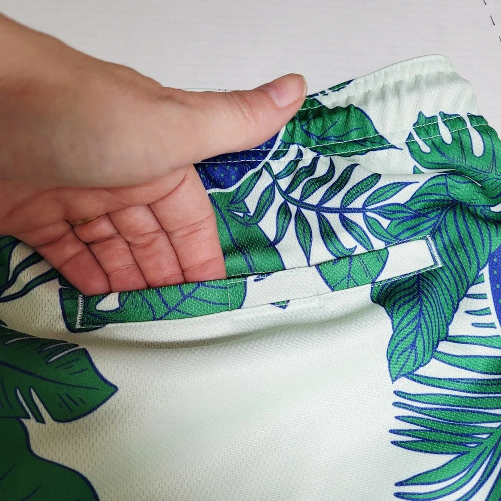 Jurassic Park‎ Mens XL Swim Trunks Tropical Dinosaur Print Blue Green White NEW